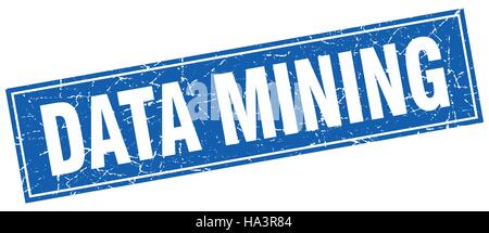 data mining square stamp Stock Vector