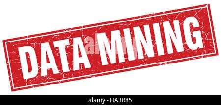 data mining square stamp Stock Vector