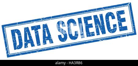 data science square stamp Stock Vector
