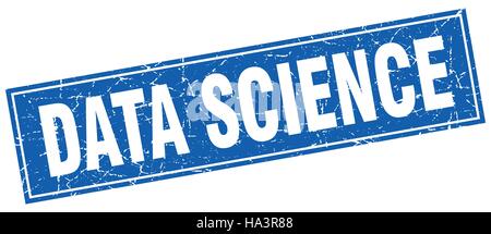 data science square stamp Stock Vector
