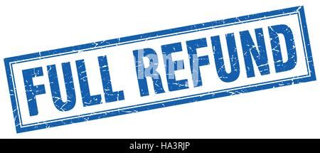 full refund square stamp Stock Vector