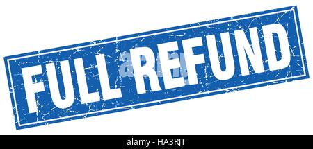 full refund square stamp Stock Vector