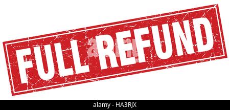 full refund square stamp Stock Vector