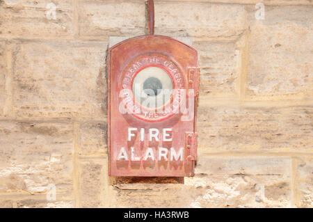 Antique Fire Alarm Stock Photo