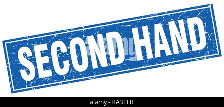 second hand square stamp Stock Vector