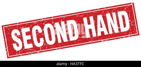 second hand square stamp Stock Vector