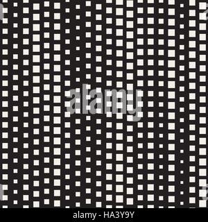 Vector Seamless Diagonal Black and White Halftone Square Lines Pattern Stock Vector