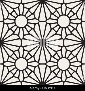 Vector Seamless Black and White Lace Ornamental Pattern Stock Vector