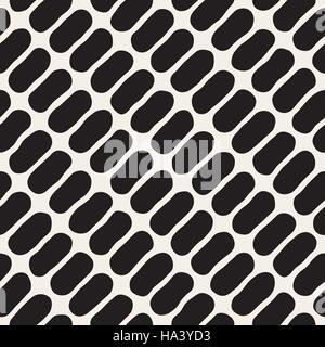 Vector Seamless Black And White Jumble Circles Pattern Stock Vector