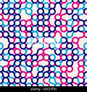 Tangled overlapping circles geometric seamless vector pattern ...