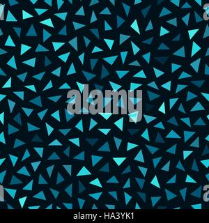 Vector Seamless Blue Shades Jumble Triangles Pattern Stock Vector