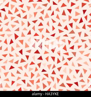 Vector Seamless Red Shades Jumble Triangles Pattern Stock Vector