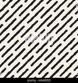 Vector Seamless Black And White Diagonal Lines Pattern Stock Vector