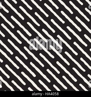 Vector Seamless Black And White Diagonal Lines Pattern Stock Vector
