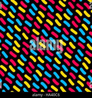 Vector Seamless Multicolor Hand Drawn Lines Pattern Stock Vector