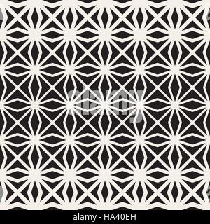 Vector Seamless Black And White Lines Geometric Pattern Stock Vector