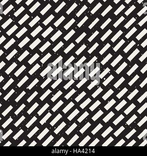 Vector Seamless Hand Drawn Diagonal Grunge Lines Pattern Stock Vector