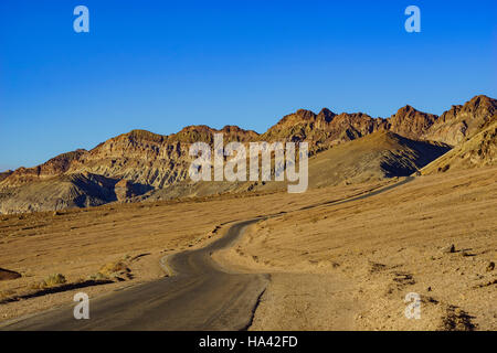 The famous and colorful Artist Drive of Death Valley National Park, California Stock Photo