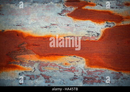 orange rust on old metal surface, colorful texture for your design Stock Photo