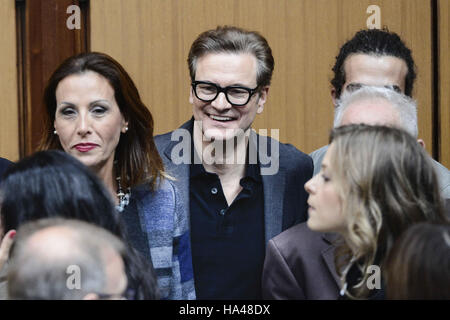 Colin Firth attends a screening for 'In Bici Senza Sella' at Aula Tarantelli  Featuring: Colin Firth Where: Rome, Italy When: 27 Oct 2016 Credit: IPA/WENN.com  **Only available for publication in UK, USA, Germany, Austria, Switzerland** Stock Photo