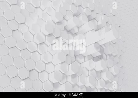 Abstract hexagon background as template - 3D Illustration Stock Photo ...