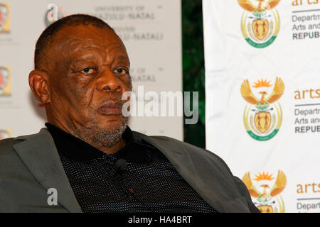Durban, South Africa. 26th Nov, 2016. DURBAN - South African poet and writer Wally Serote after speaking on whether the country's constitution is an obstacle or catalyst for nation building at the annual CHief Albert Luthuli Memorial Lecture at the University of KwaZulu-Natal in Durban. Picture Credit:  Giordano Stolley/Alamy Live News Stock Photo