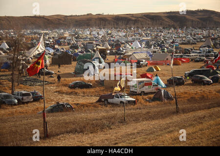 November 25, 2016 - Cannon Ball, North Dakota, U.S - A view of the Oceti Sakowin Camp at the Standing Rock Indian Reservation in Cannon Ball, North Dakota. (Credit Image: © Joel Angel Juarez via ZUMA Wire) Stock Photo