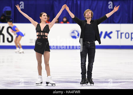 Makomanai Sekisui Heim Ice Arena, Sapporo, Japan. 26th Nov, 2016. Kaitlin Hawayek & Jean-Luc Baker (USA), NOVEMBER 26, 2016 - Figure Skating : ISU Grand Prix of Figure Skating 2016 NHK Trophy, Ice Dance Short Dance at Makomanai Sekisui Heim Ice Arena, Sapporo, Japan. © AFLO SPORT/Alamy Live News Stock Photo