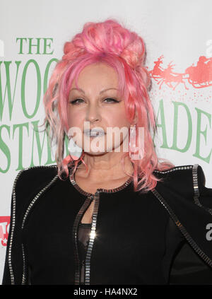 Hollywood, CA - NOVEMBER 27: Cyndi Lauper, At 85th Annual Hollywood Christmas Parade At Hollywood Blvd, California on November 27, 2016. Credit: Faye Sadou/MediaPunch Stock Photo