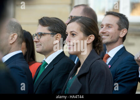 Copenhagen, Denmark. 28th Nov, 2016. One and a half year the Danish government has reformed to include two more parties. Among the new ministers from the Conservatives are: Brian Mikkelsen and Mai Mercado. Credit:  Jacob Crawfurd/Alamy Live News Stock Photo