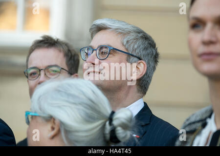 Copenhagen, Denmark. 28th Nov, 2016. Søren Pind (from the party Venstre) is appointed Minister for higher education and science in the newly formed government. Credit:  Jacob Crawfurd/Alamy Live News Stock Photo