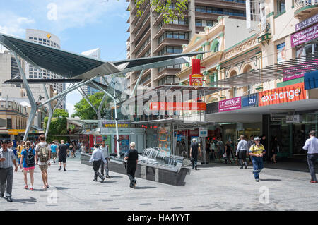 Queen Street Mall, Brisbane City, Brisbane, Queensland, Australia Stock Photo