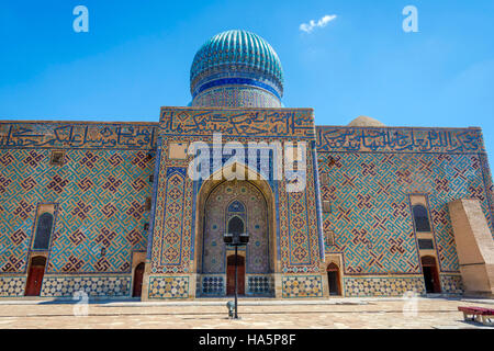 View on Turkistan Khoja Ahmed Yasawi mausoleum, Kazakhstan Stock Photo