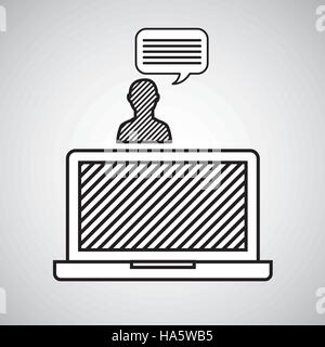 hand drawing avatar chat diagonal lines vector illustration eps 10 Stock Vector