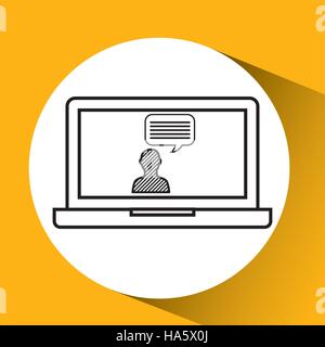hand drawing avatar chat diagonal lines vector illustration eps 10 Stock Vector