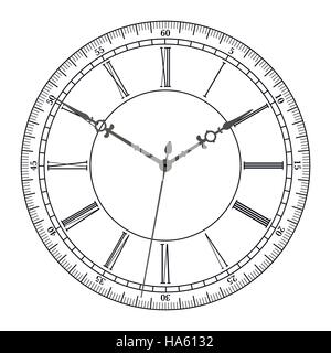 Vector vintage clock Stock Vector