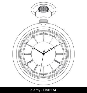 Vector vintage clock Stock Vector