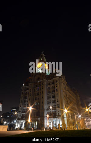 The Royal Liver Building, Pier Head, Liverpool, Merseyside Stock Photo