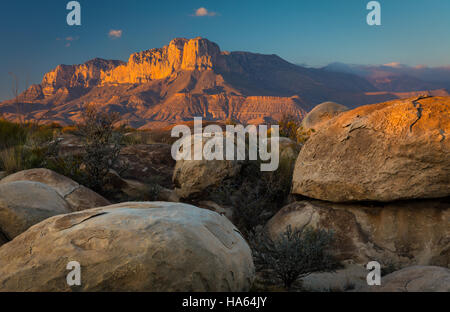 El Capitan is a peak in Culberson County, Texas, United States, within Guadalupe Mountains National Park Stock Photo