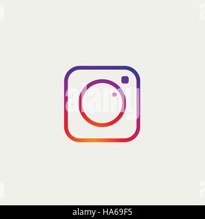 Social Media Icon, photo camera instagram icons Stock Vector