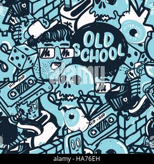 Graffiti Seamless Pattern Stock Vector