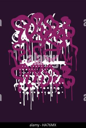 Street black graffiti lettering elements in the grunge style with tags a  white background . Urban savage spray paint art. Set creative vector design  teenage for tee t shirt or sweatshirt. 28212368