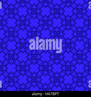 Blue Ornamental Seamless Line Pattern Stock Vector
