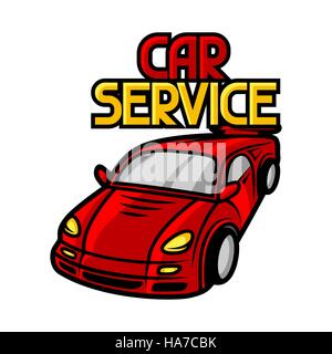 Service center business illustration. Repair concept for advertising Stock Vector