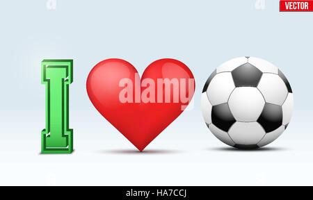 Love football inscription. Stock Vector