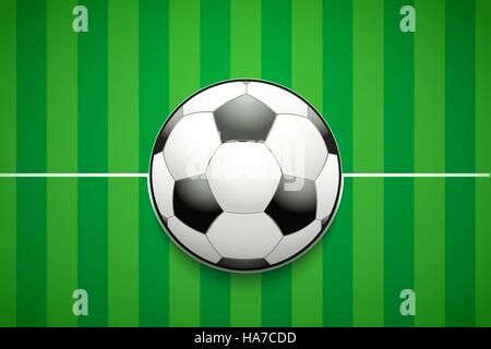 Poster Template of Football Field and Ball Stock Vector