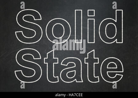 Science concept: Solid State on chalkboard background Stock Photo