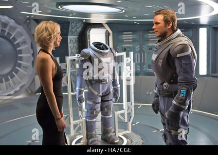 PASSENGERS 2016 Columbia Pictures film with Jennifer Lawrence and Chris Pratt Stock Photo