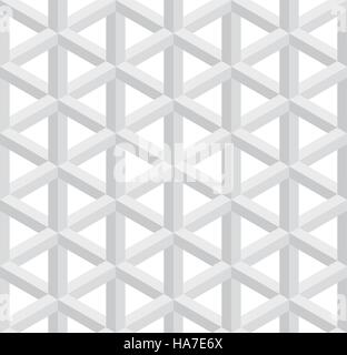 Neutral Isometric Seamless Pattern. 3D Optical Illusion Background Texture. Editable Vector EPS10 Illustration. Stock Vector