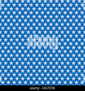 Patriotic Seamless Pattern of White Stars on Blue Backdrop. Tileable vector background. Stock Vector